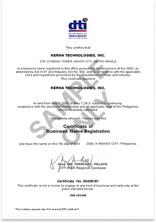 Certification